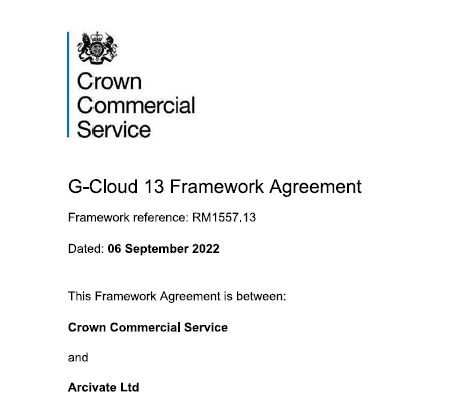 Invoice Automation is now available from the Digital Marketplace G Cloud 13   Arcivate a leading UK independent Oracle ISV, has been selected to become a supplier in G Cloud 13 by the Crown Commercial Service (CCS). 
