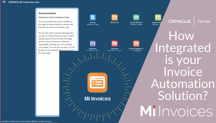 Arcivate Mi Invoices Invoice Automation in the Cloud integrated with Oracle eBusiness Suite
