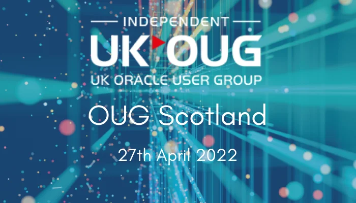 OUG Scotland is back, in person, for 2022.