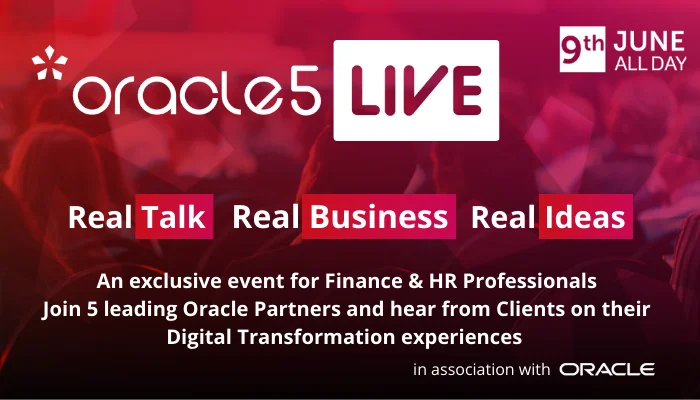 oracle5:Live An exclusive event for Finance & HR Professional
