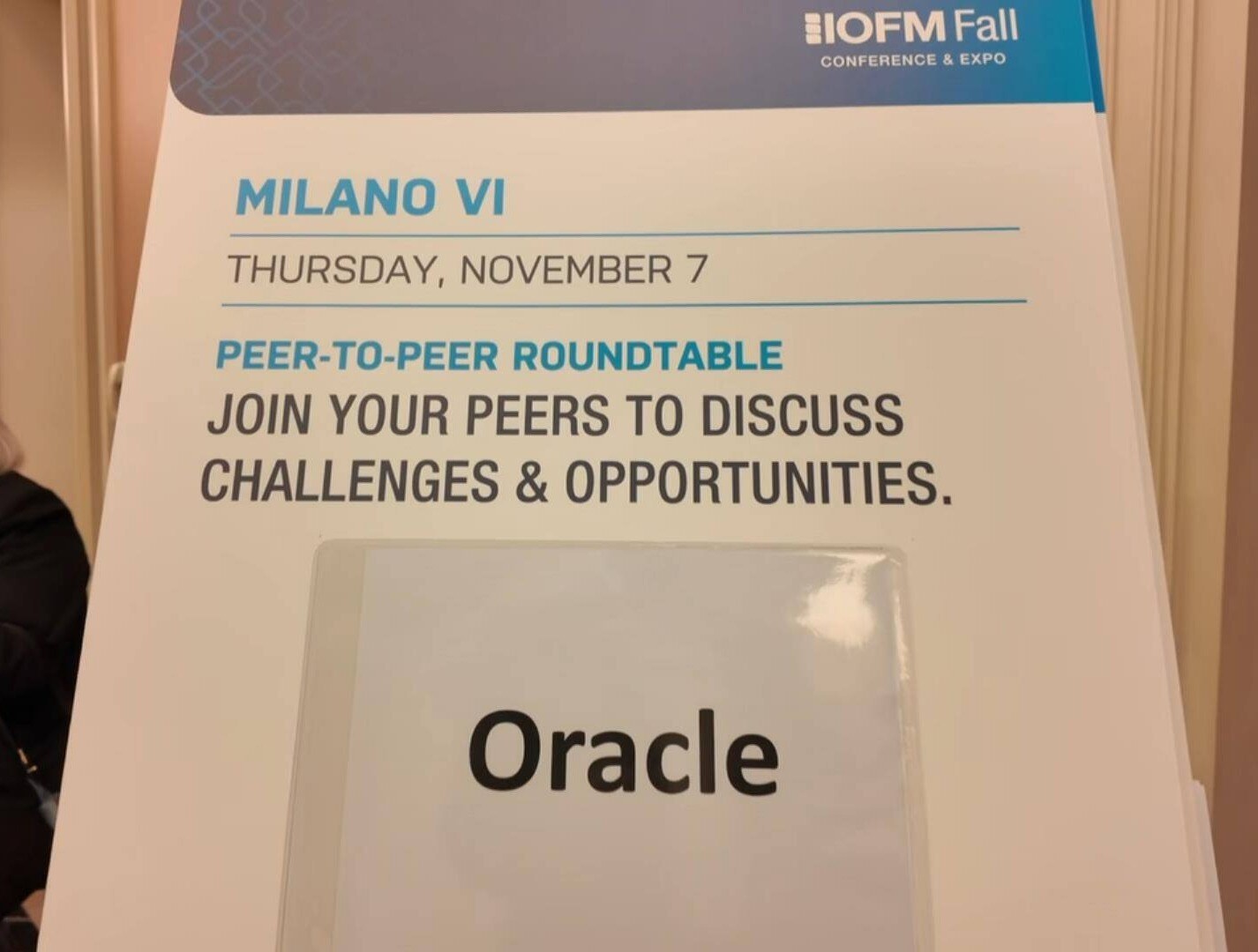 IOFM Oracle Peer to Peer Roundtable